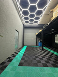 Werkstatt Ersteinrichtung Hexagon LED Dimmbar 4 Sets + 120qm WT Floor
