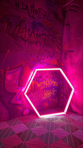 LED Hexagon Bausatz Farbig